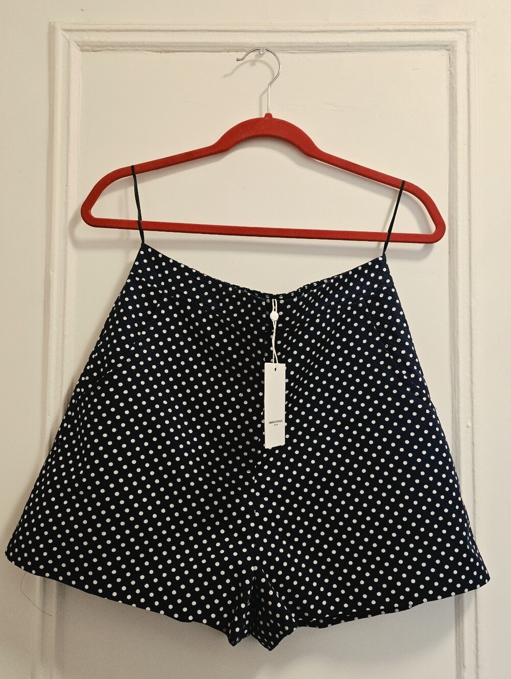 NWT Amanda Uprichard REEVES Short Shorts in Navy Polka Dot - Sz Medium - Picture 8 of 11